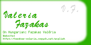 valeria fazakas business card
