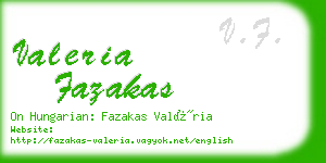 valeria fazakas business card